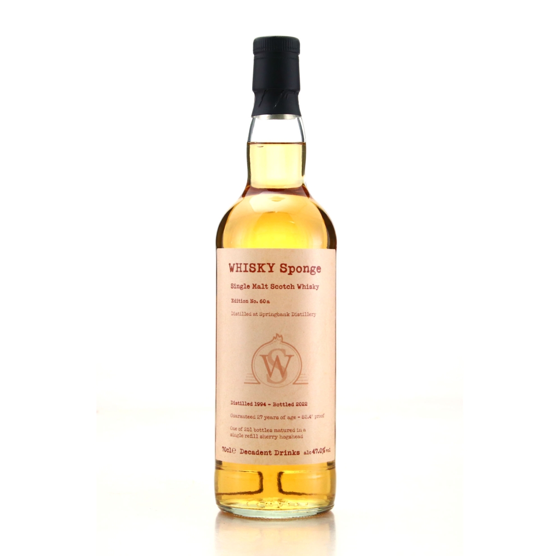 Springbank 1994 Whisky Sponge 27 Year Old Edition No.60a