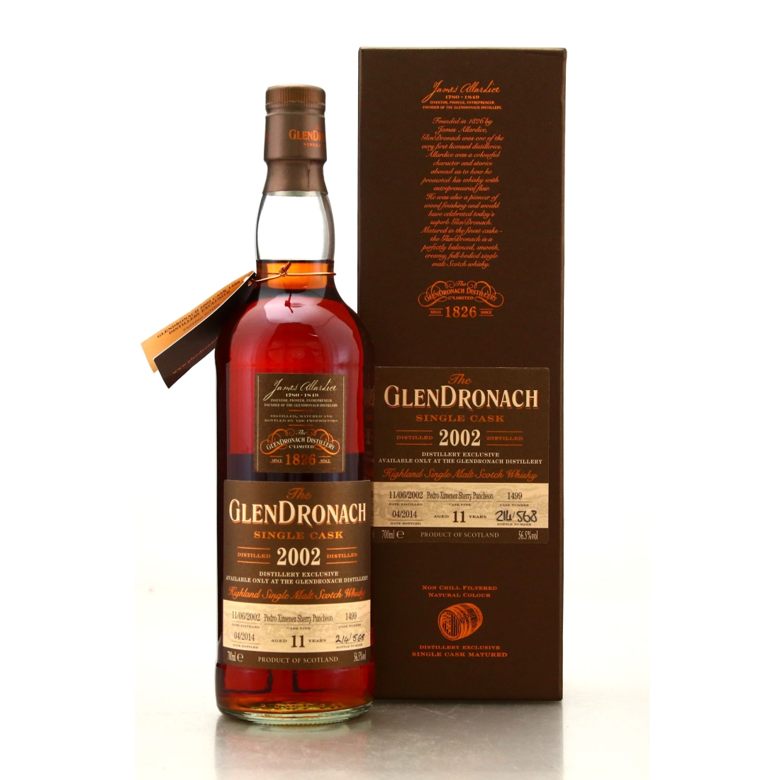 Glendronach 2002 Single PX Cask 11 Year Old #1499 / Distillery Shop