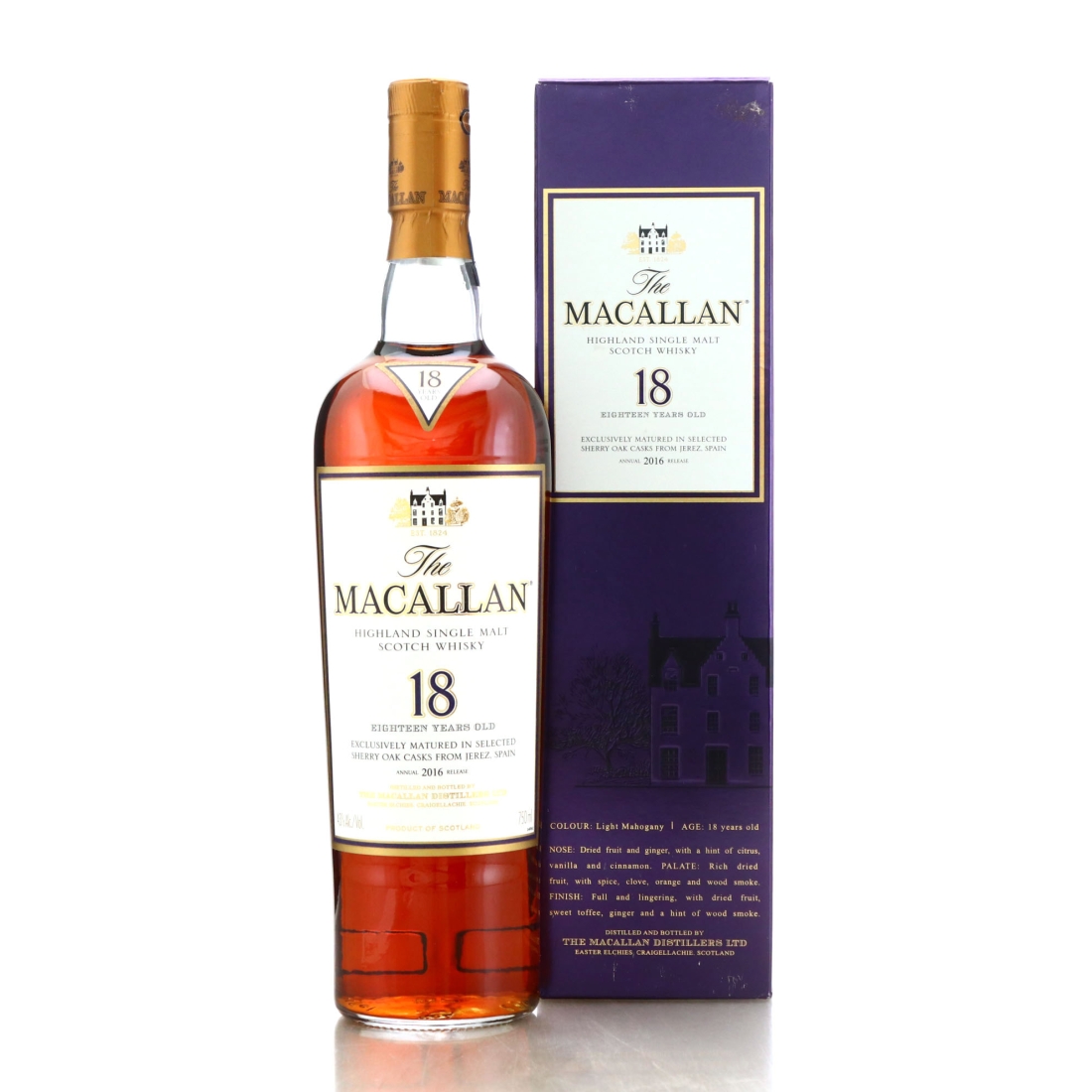 Macallan 18 Year Old 2016 Release 75cl / US Import