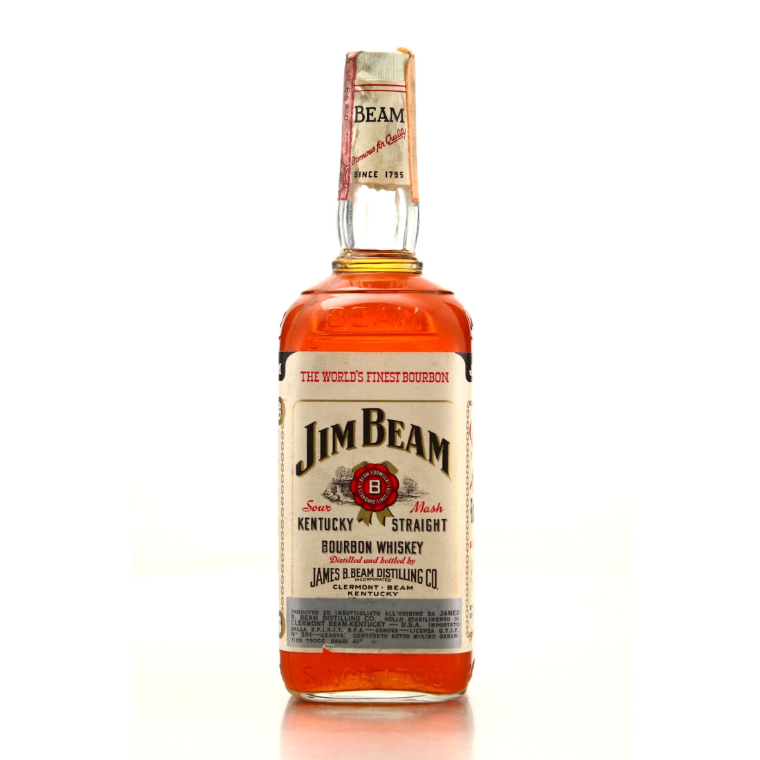 Jim Beam Kentucky Straight Bourbon 1974