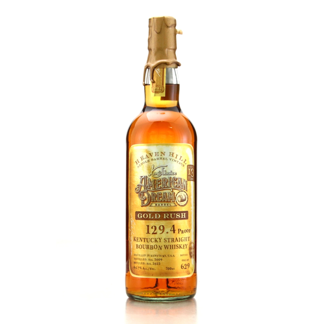 Heaven Hill 13 Year Old Ken's Choice American Dream Barrel Gold Rush