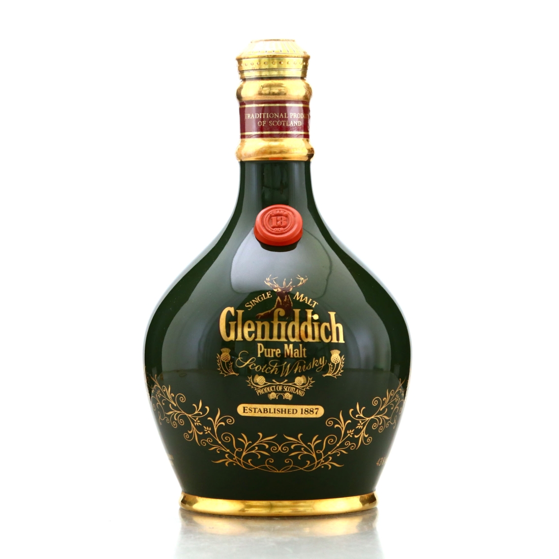 Glenfiddich 18 Year Old Pure Malt Decanter 1980s