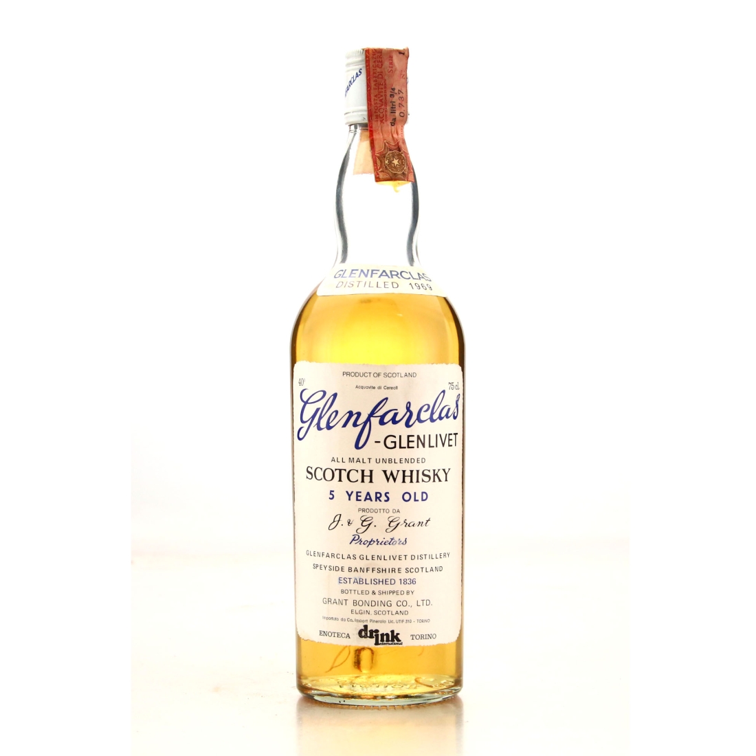 Glenfarclas 1969 Grant Bonding Co 5 Year Old  / Co. Pinerolo Import