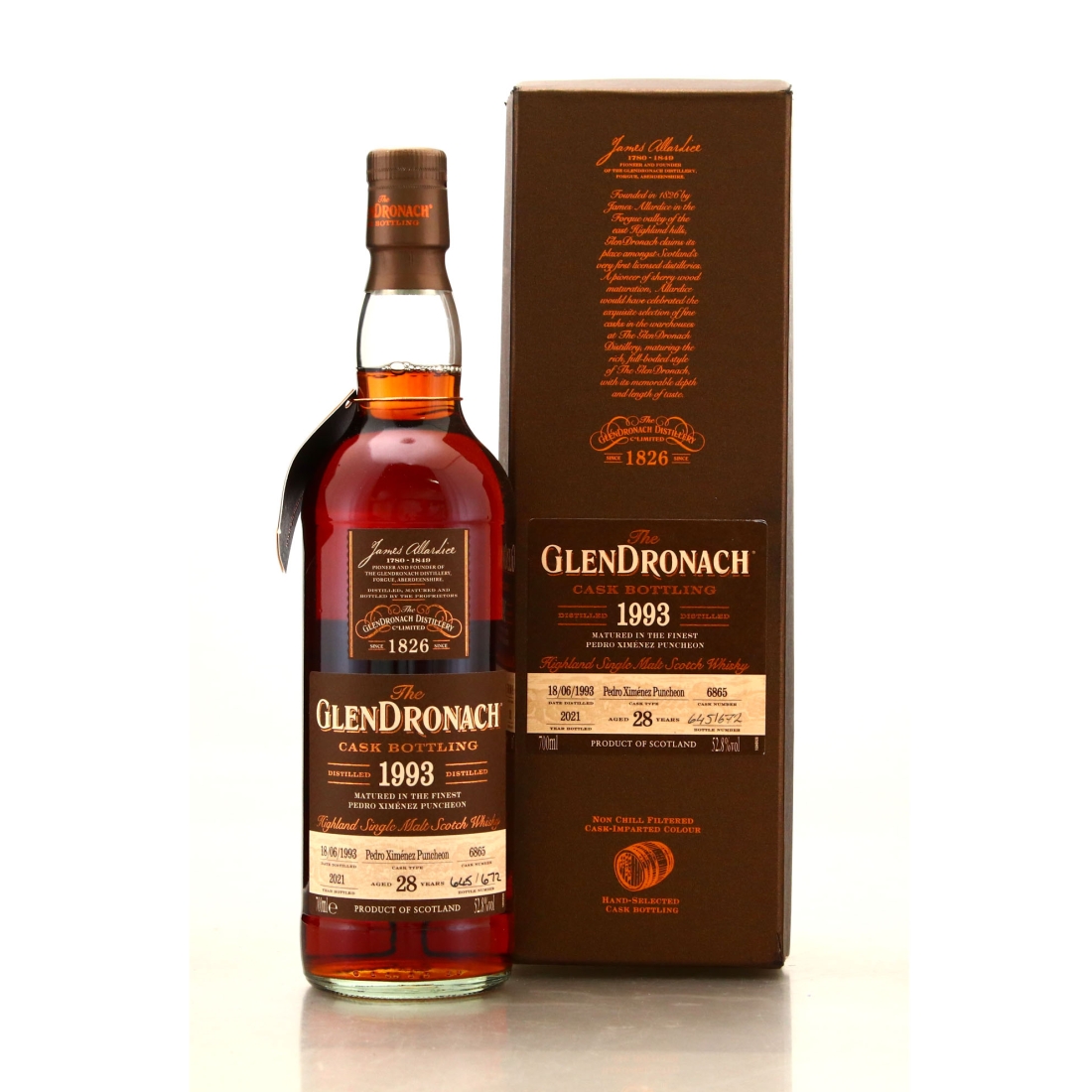 Glendronach 1993 Single PX Cask 28 Year Old #6865 / Batch 19