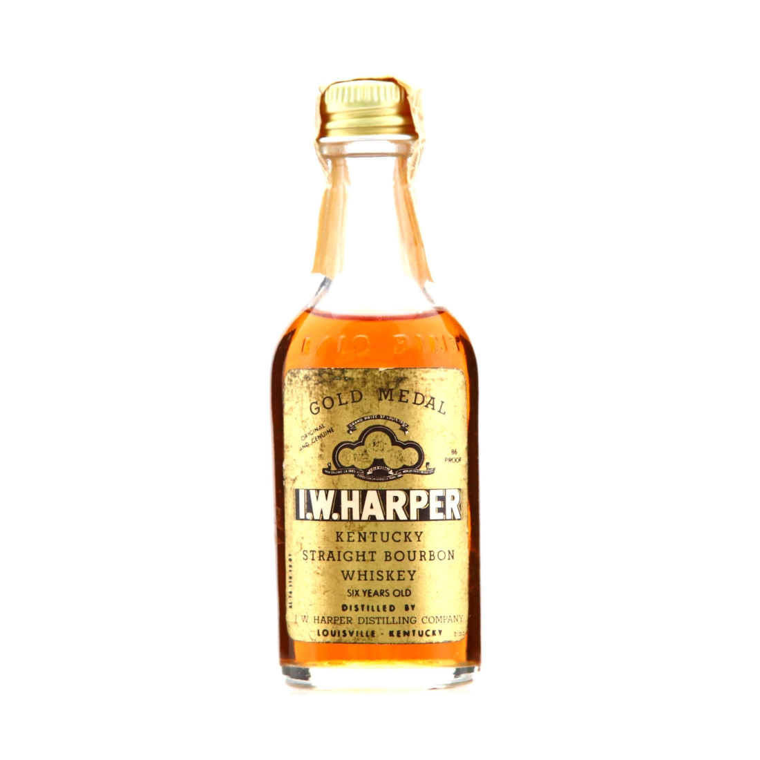 I.W. Harper Gold Medal Kentucky Straight Bourbon Miniature 1960s