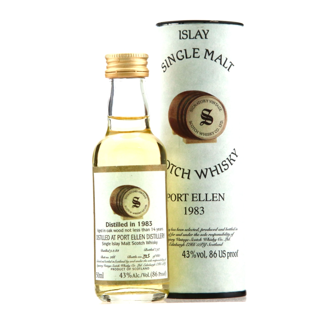 Port Ellen 1983 Signatory Vintage 14 Year Old Miniature​