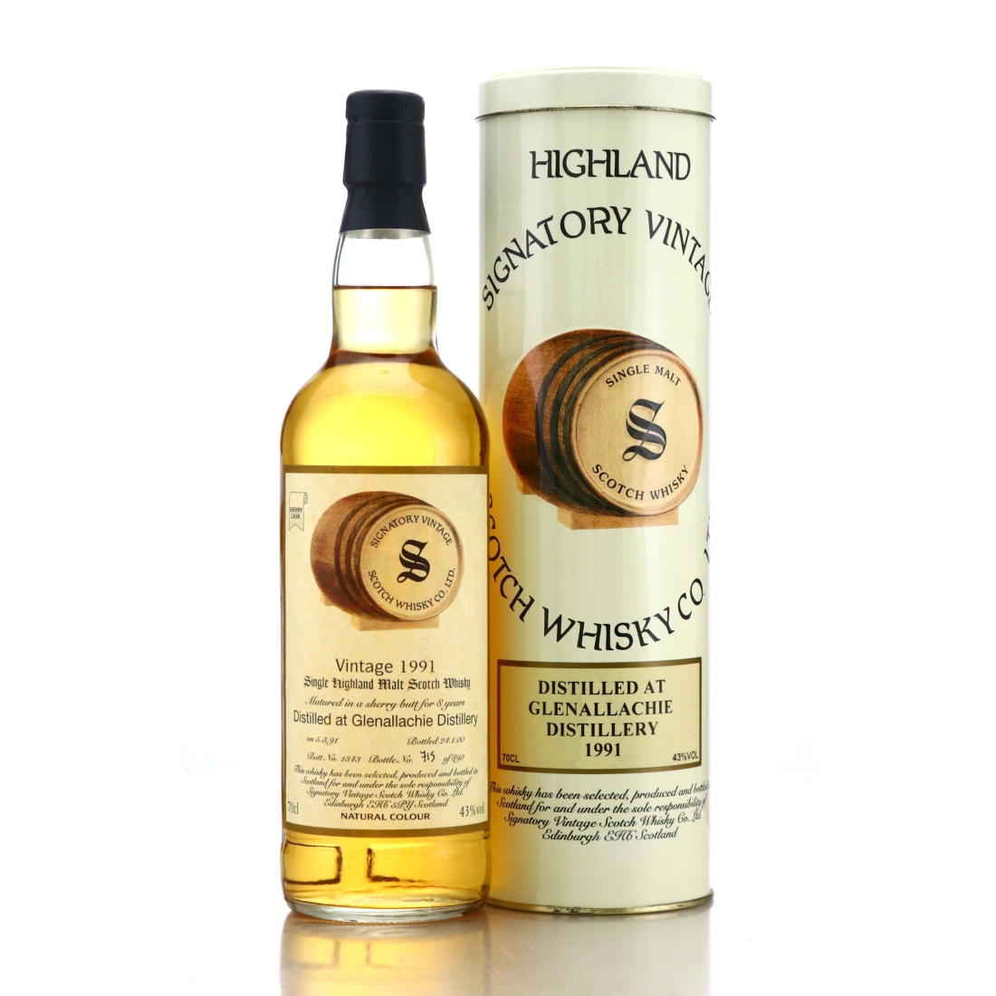 Glenallachie 1991 Signatory Vintage 8 Year Old