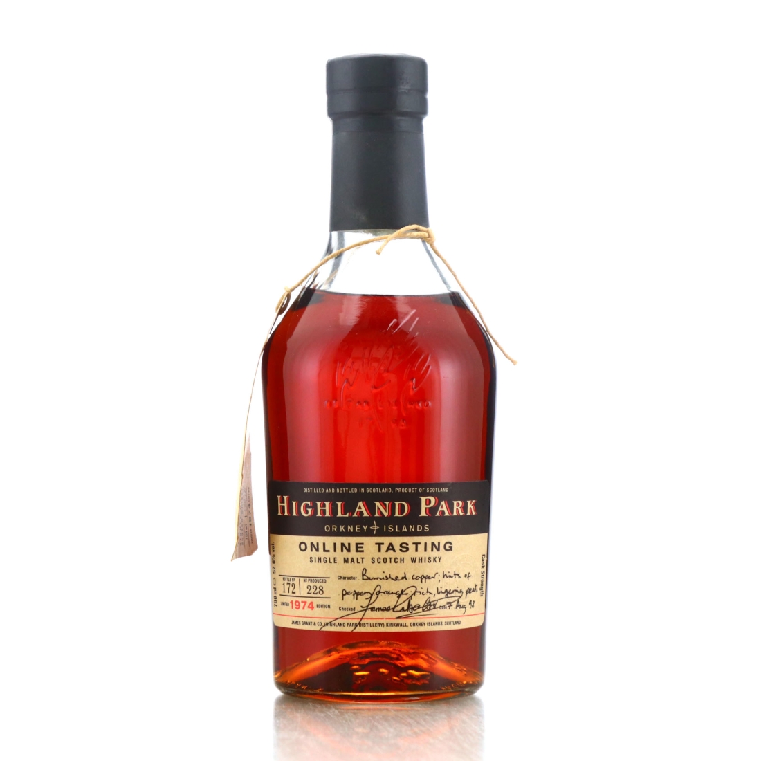 Highland Park 1974 Online Tasting