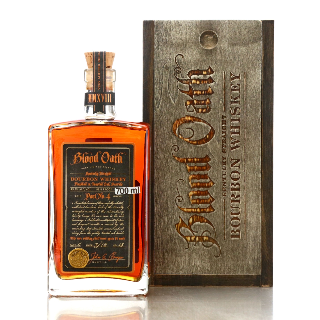 Blood Oath Kentucky Straight Bourbon 2018 / Pact No.4