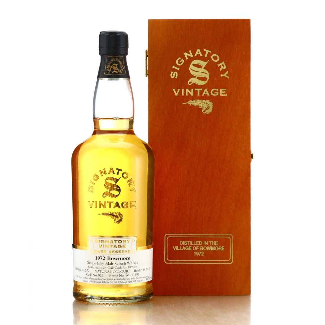 Bowmore 1972 Signatory Vintage 30 Year Old Rare Reserve