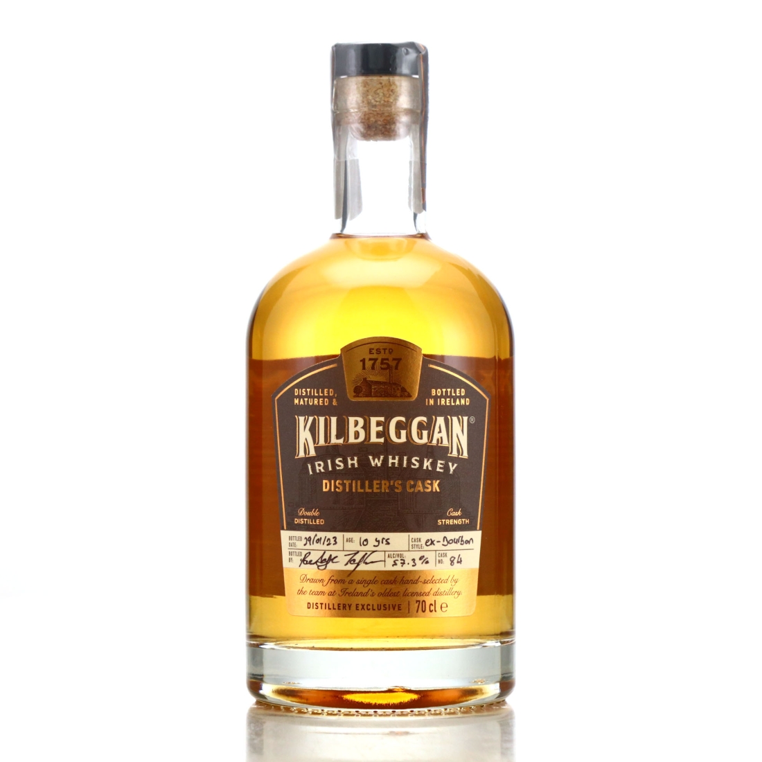 Kilbeggan 10 Year Old Single Bourbon Cask #84 / Distillery Shop