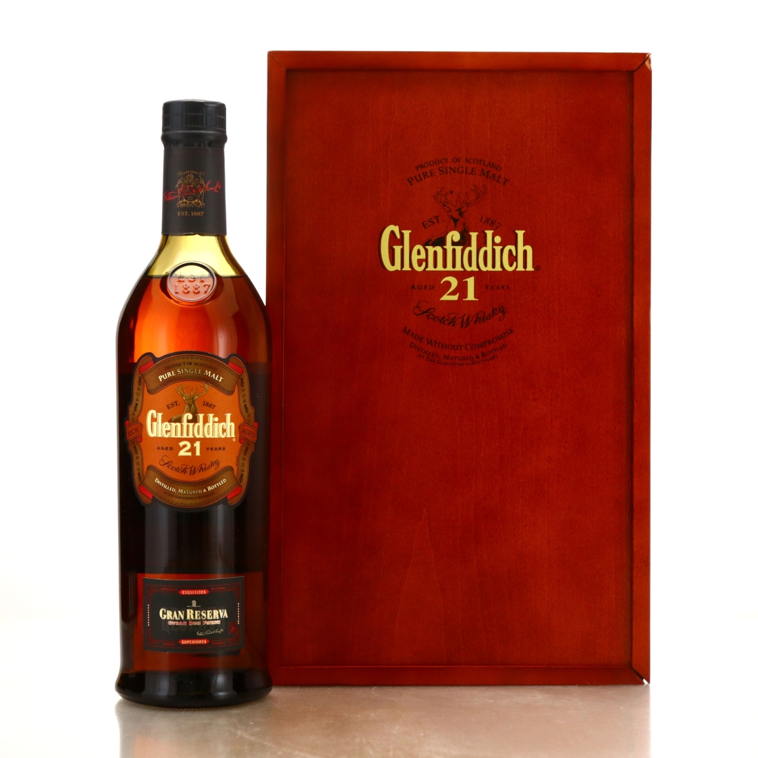 Glenfiddich 21 Year Old Gran Reserva Cuban Rum Finish Cigar Gift Pack pre-2007