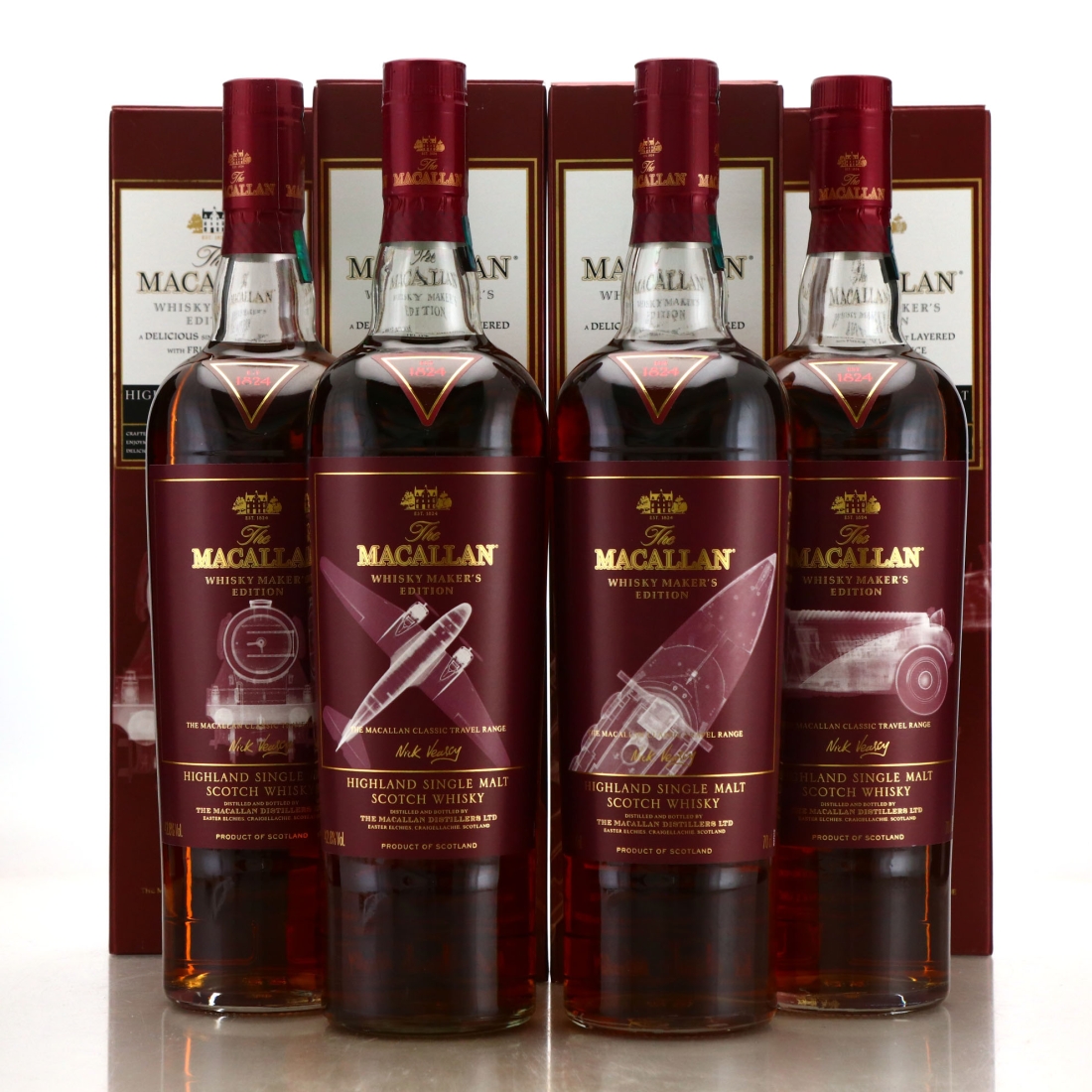 Macallan Whisky Maker's Edition 4 x 70cl / Nick Veasey Classic Travel