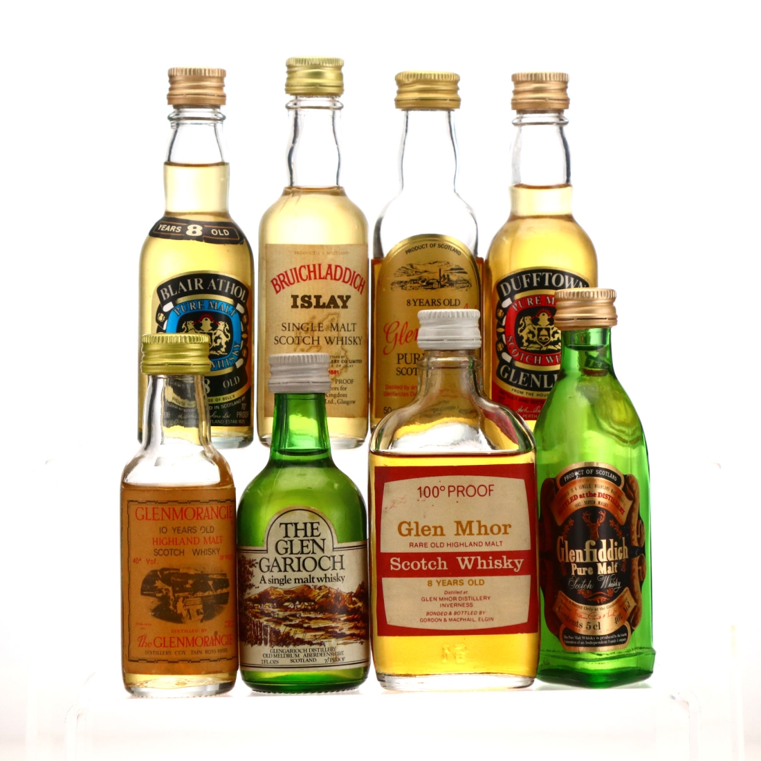 Single Malt Scotch Whisky Miniature x 8