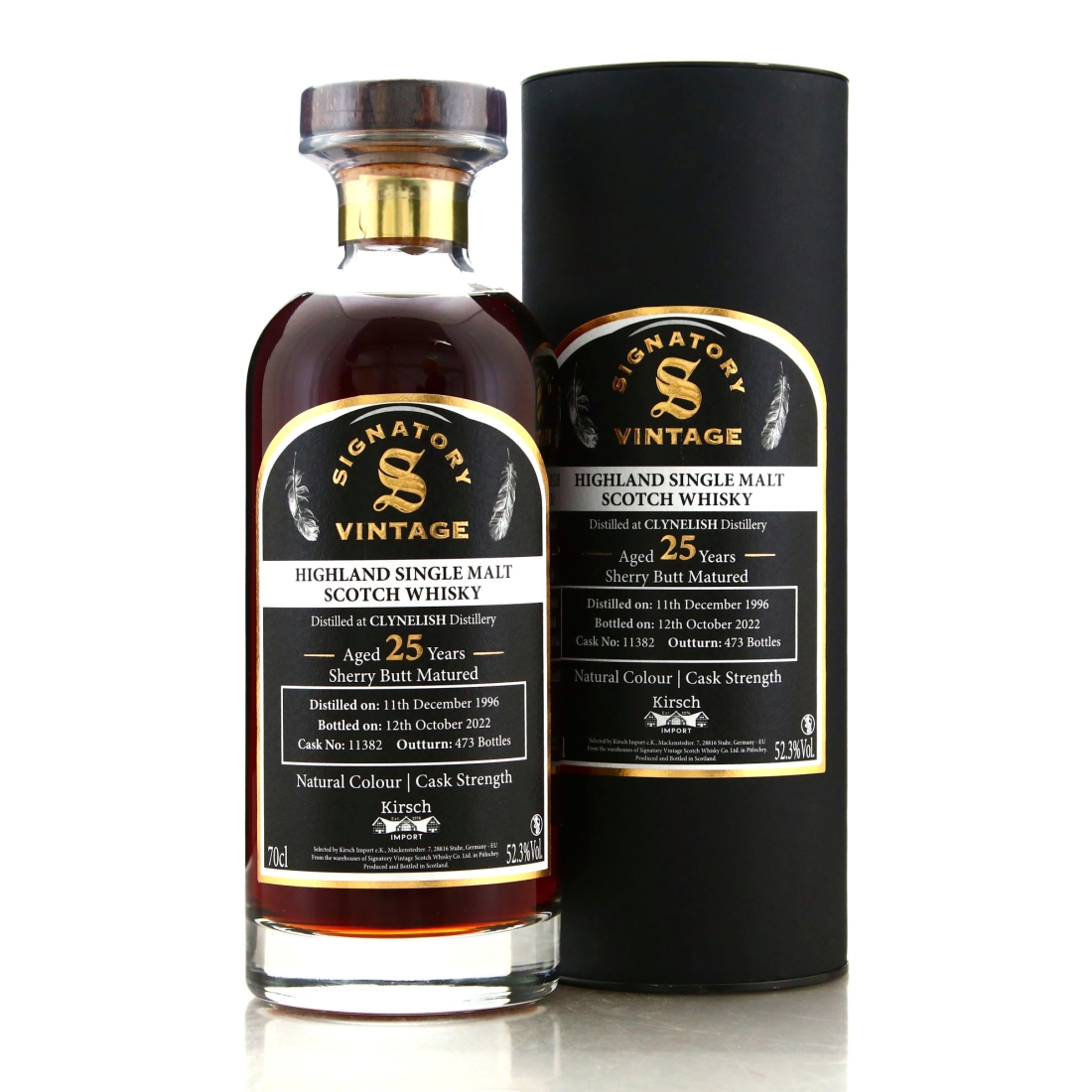 Clynelish 1996 Signatory Vintage 25 Year Old / Kirsch Import