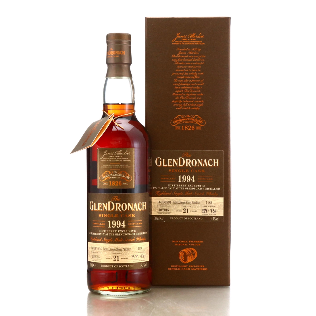 Glendronach 1994 Single PX Cask 21 Year Old #1189 / Distillery Shop