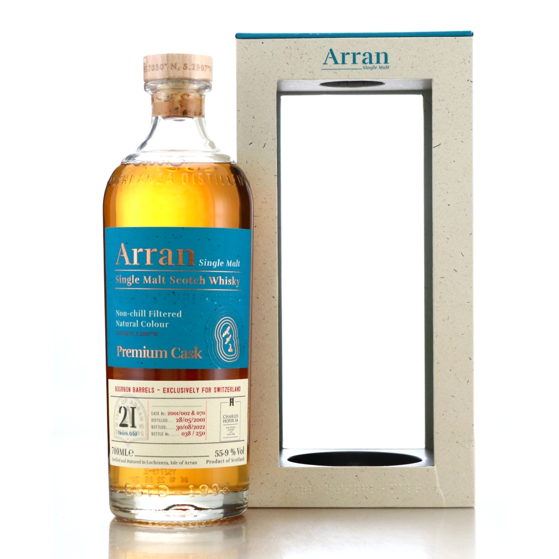 Arran 2001 Bourbon Casks 21 Year Old / Switzerland
