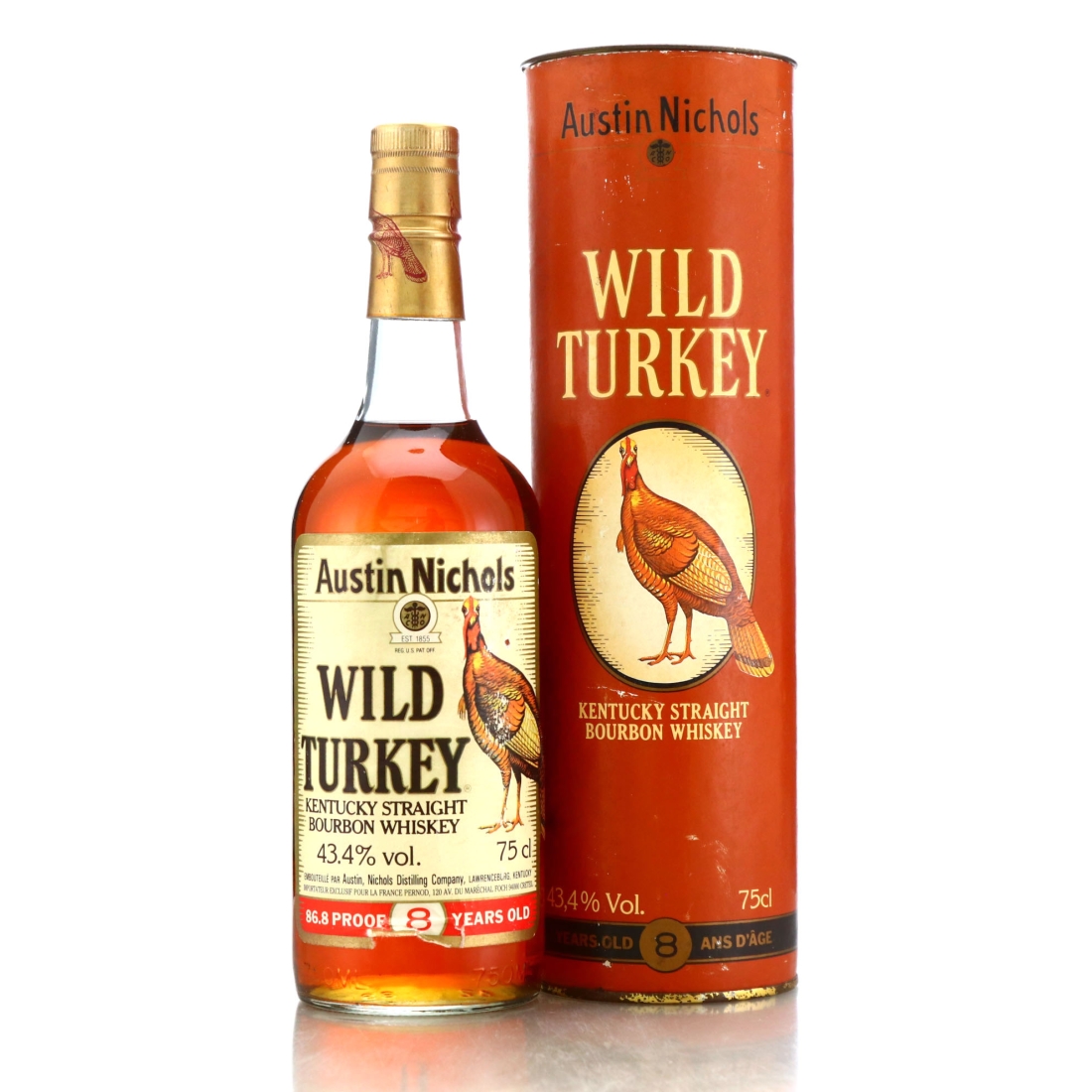 Wild Turkey 8 Year Old 86.8 Proof 1989