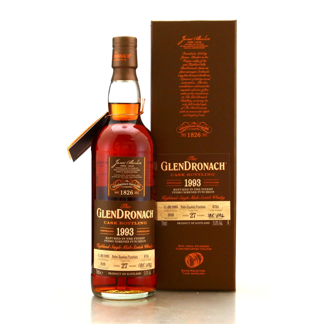 Glendronach 1993 Single PX Cask 27 Year Old #6735 / Batch 18