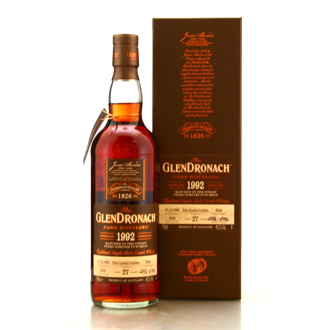 Glendronach 1992 Single PX Cask 27 Year Old #6049 / Batch 18