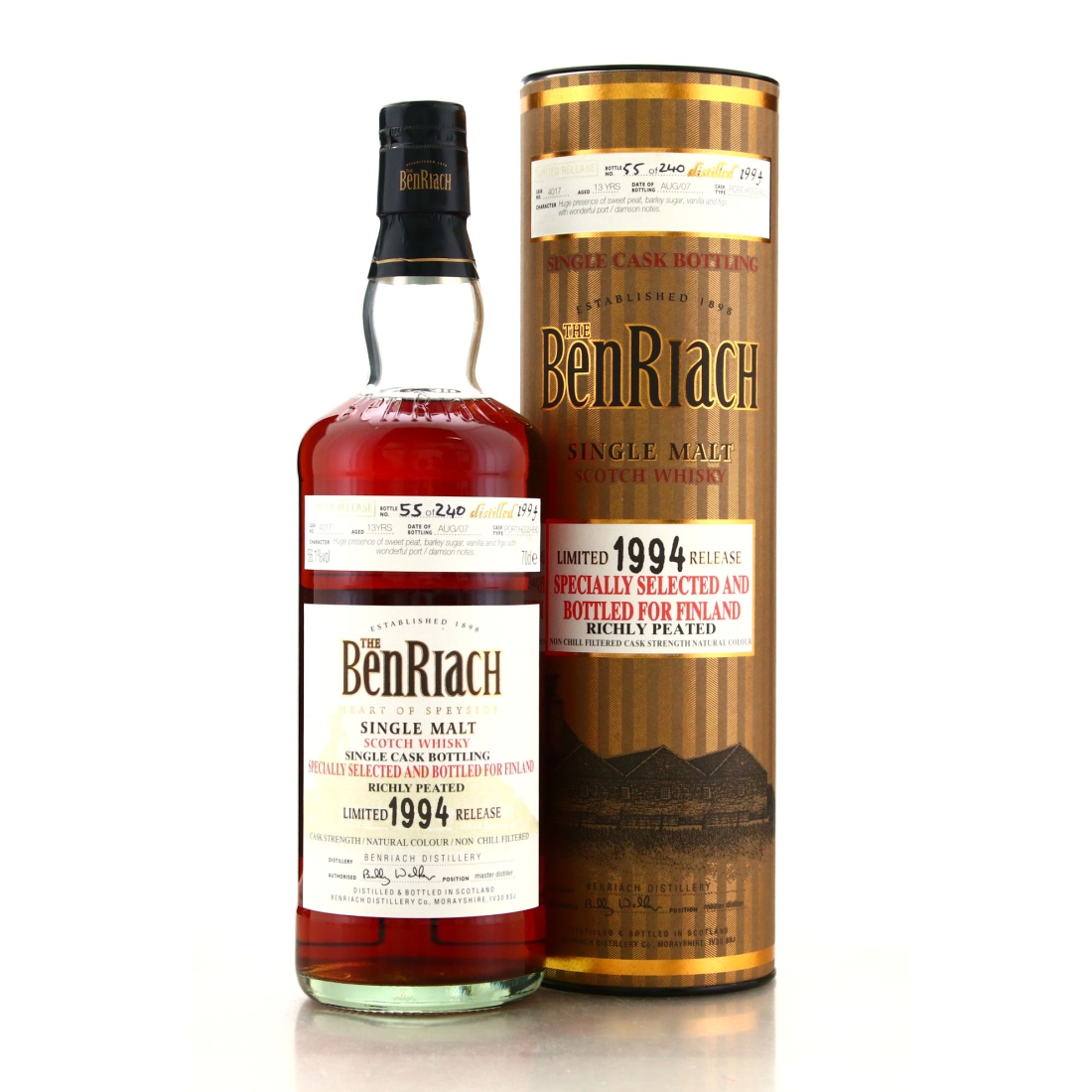 Benriach 1994 Peated Single Port Cask 13 Year Old #4017 / Finland