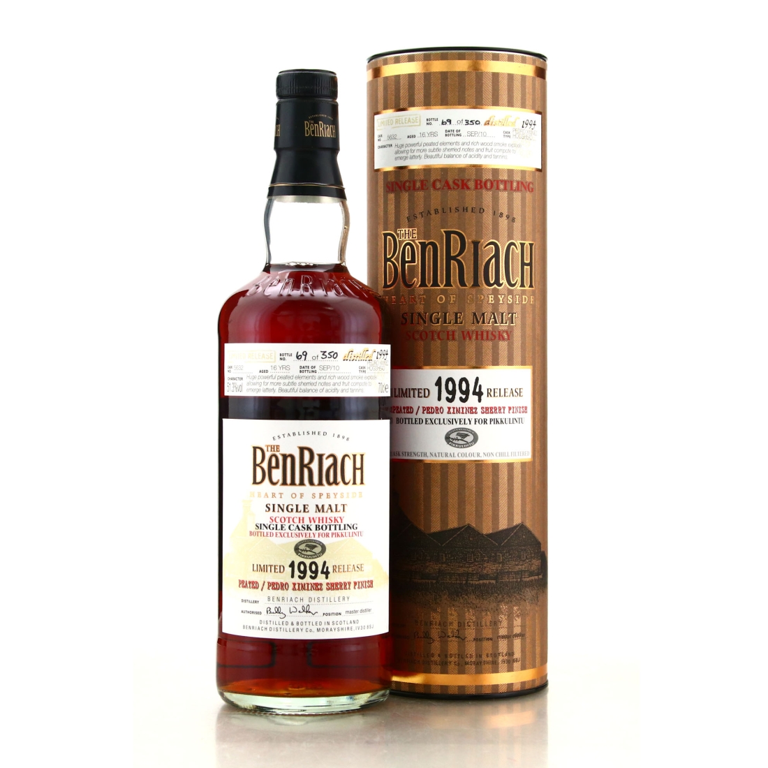 Benriach 1994 Peated Single PX Cask Finish 16 Year Old #5632 / Pikkulintu Finland