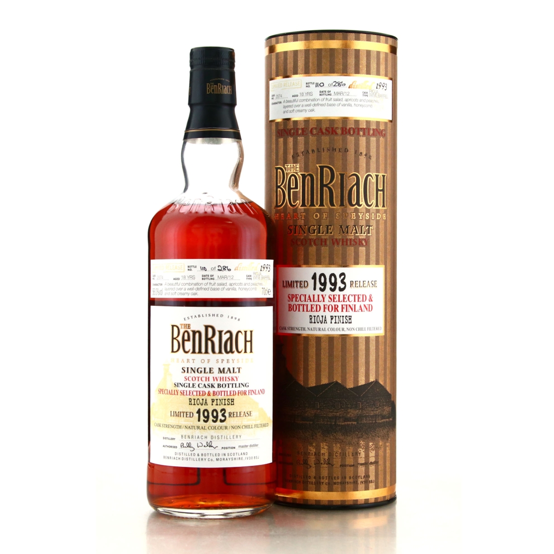 Benriach 1993 Single Rioja Cask Finish 18 Year Old #2574 / Finland