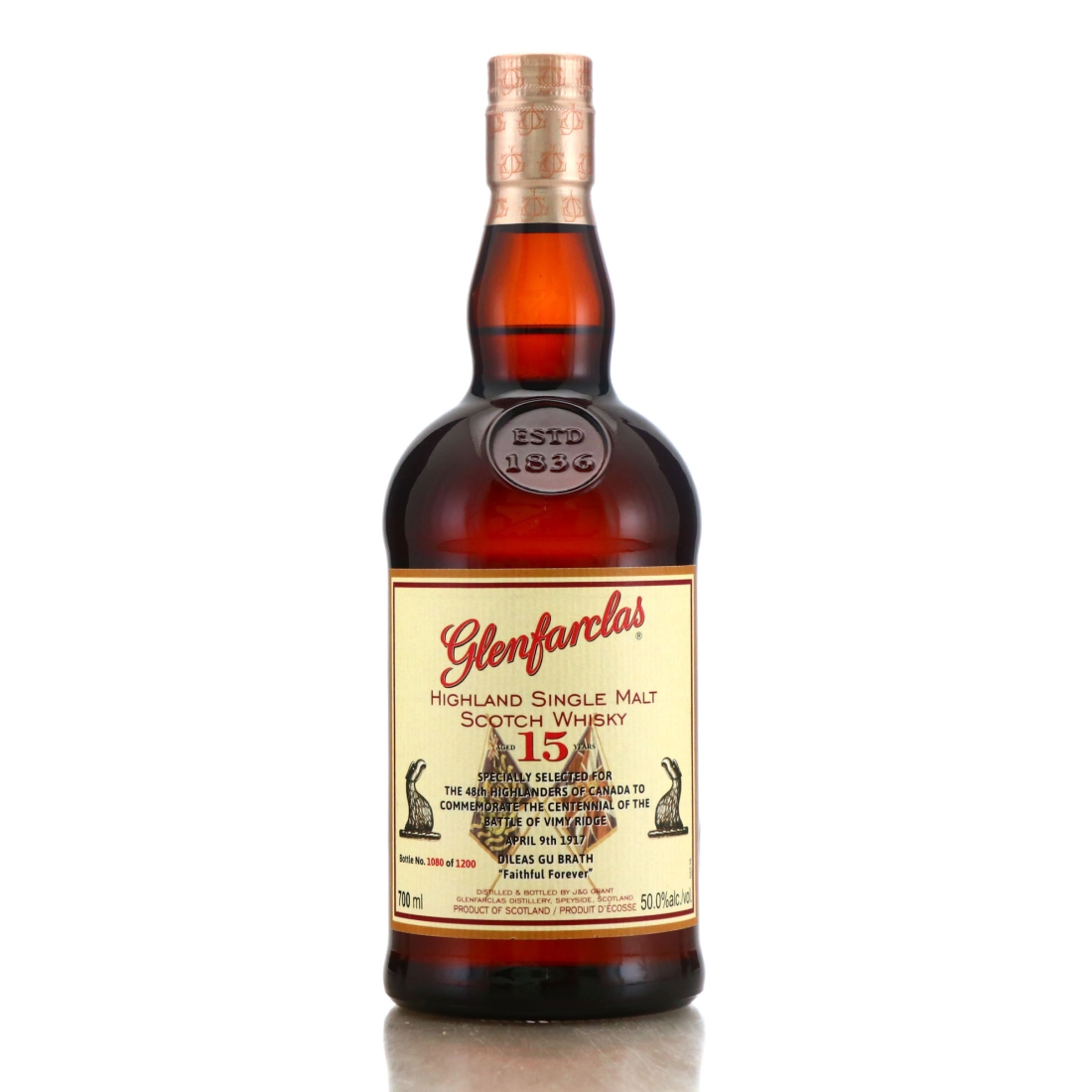 Glenfarclas 15 Year Old Battle of Vimy Ridge