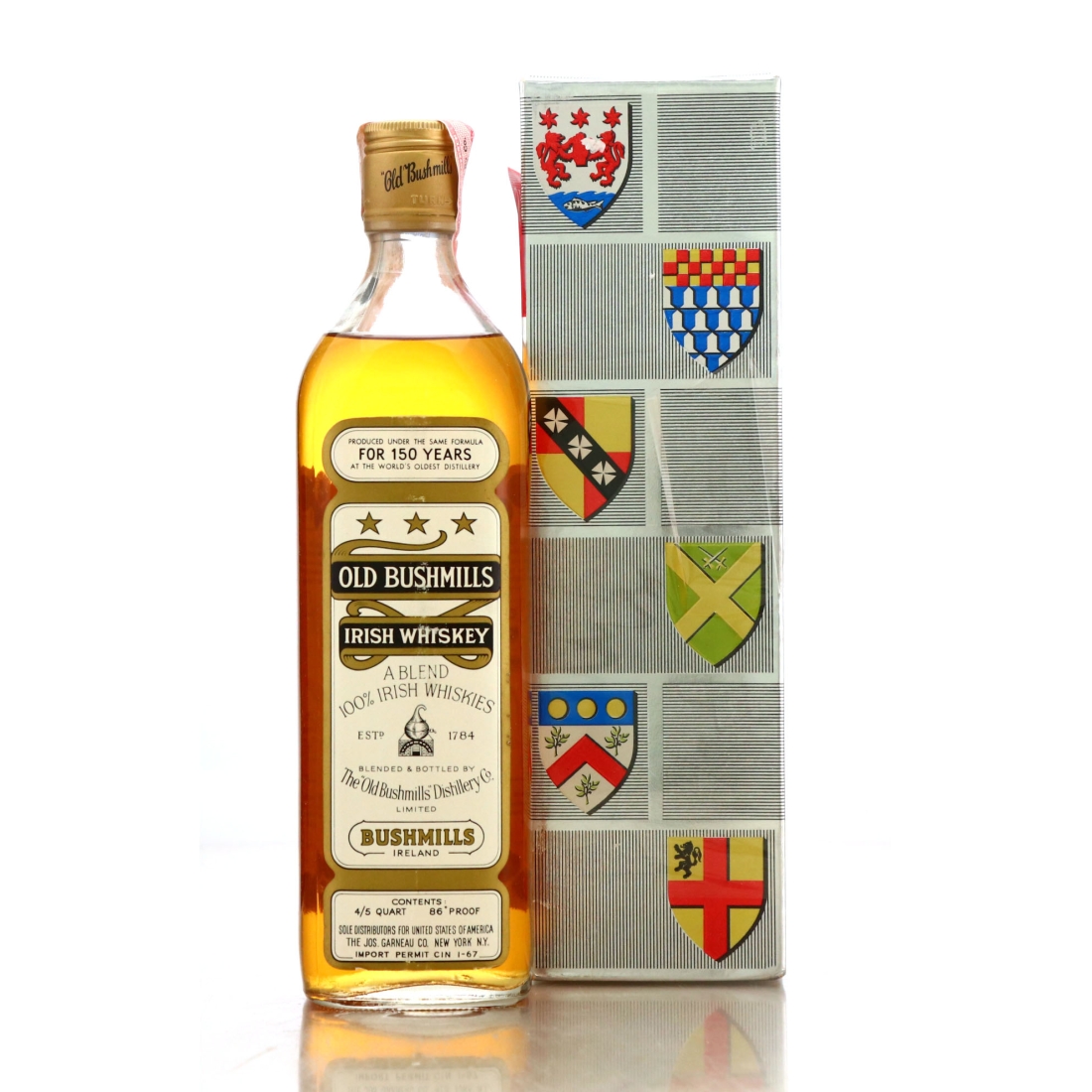 Old Bushmills Irish Whiskey 1970s