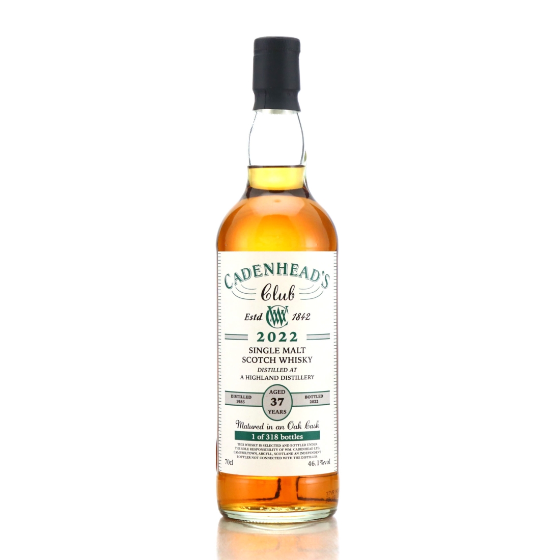 Highland Single Malt 1985 Cadenhead's Club 37 Year Old