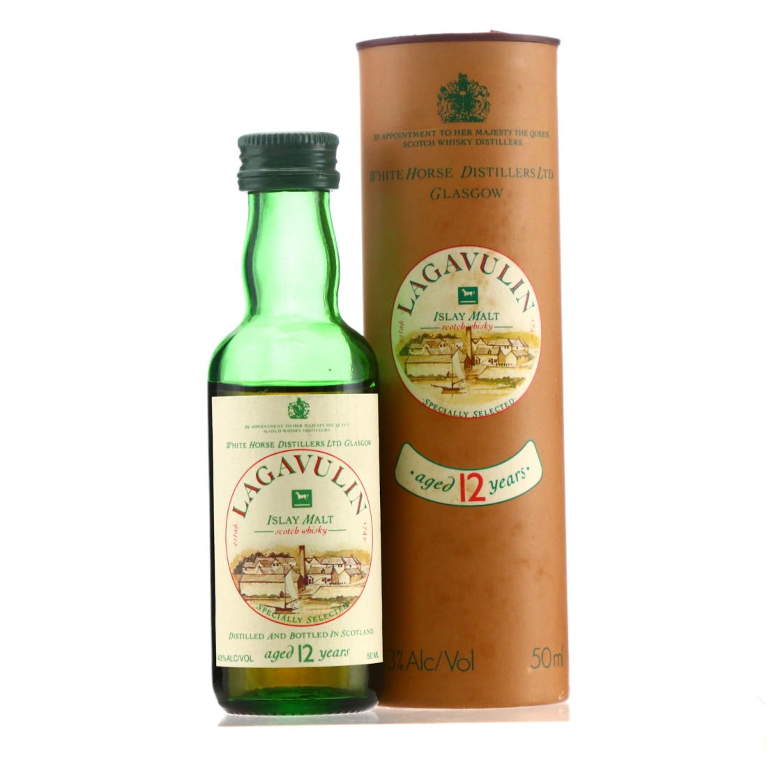 Lagavulin 12 Year Old White Horse Miniature 1980s