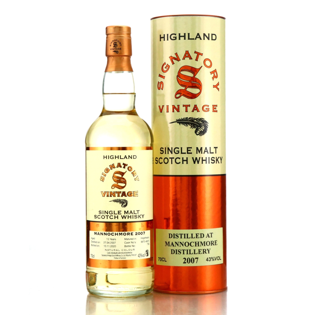 Mannochmore 2007 Signatory Vintage 13 Year Old