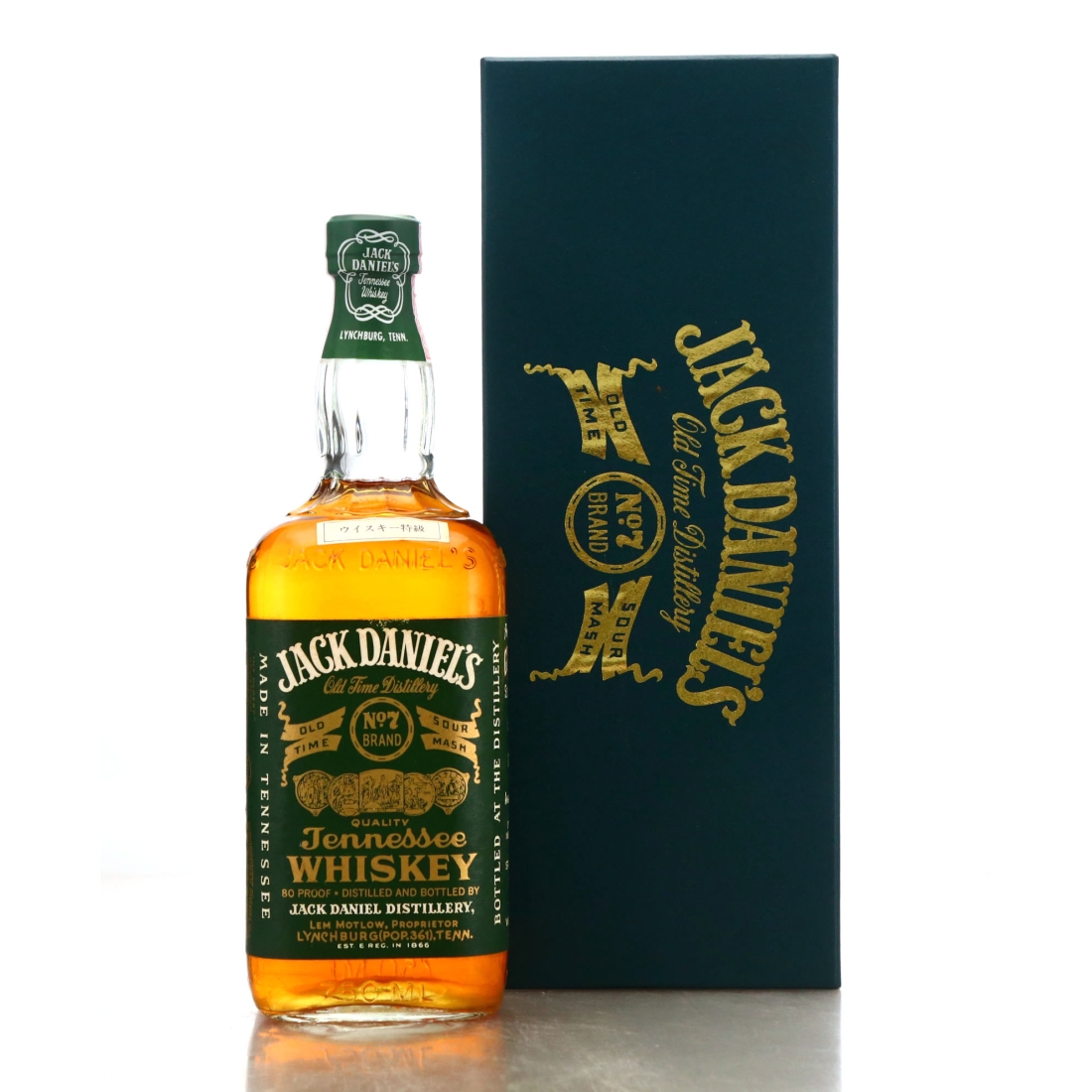 Jack Daniel's Old No.7 Green Label 80 Proof 1986