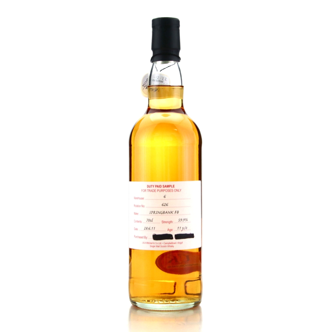 Springbank 2011 Duty Paid Sample 11 Year Old / Fresh Bourbon