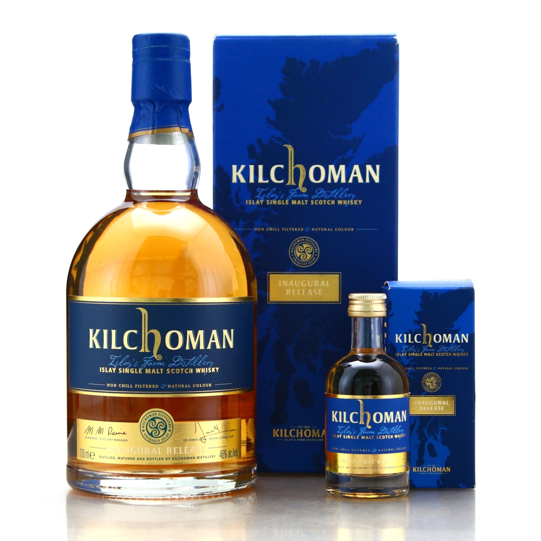 Kilchoman Inaugural Release with Miniature