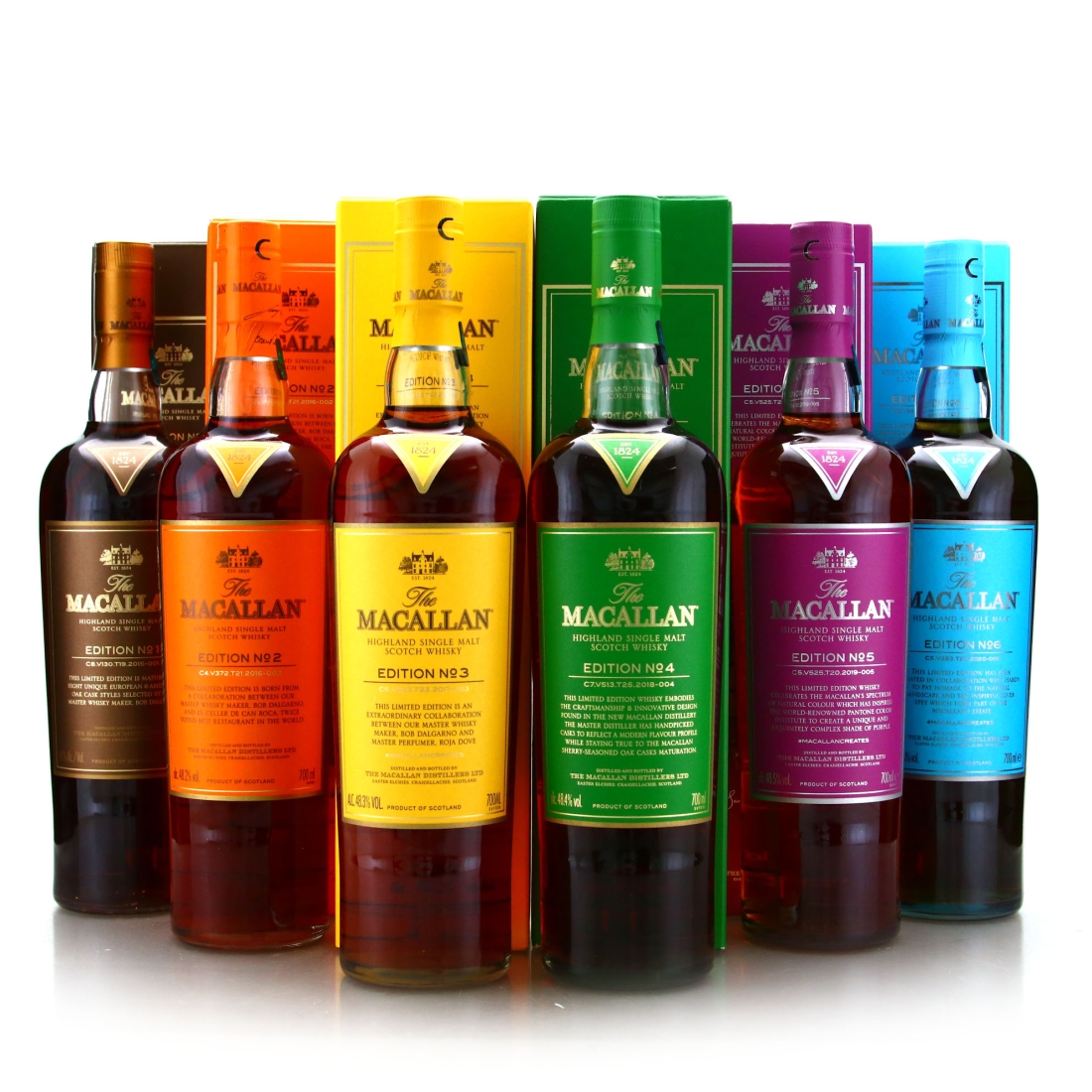 Macallan Edition No.1-6 Collection 6 x 70cl