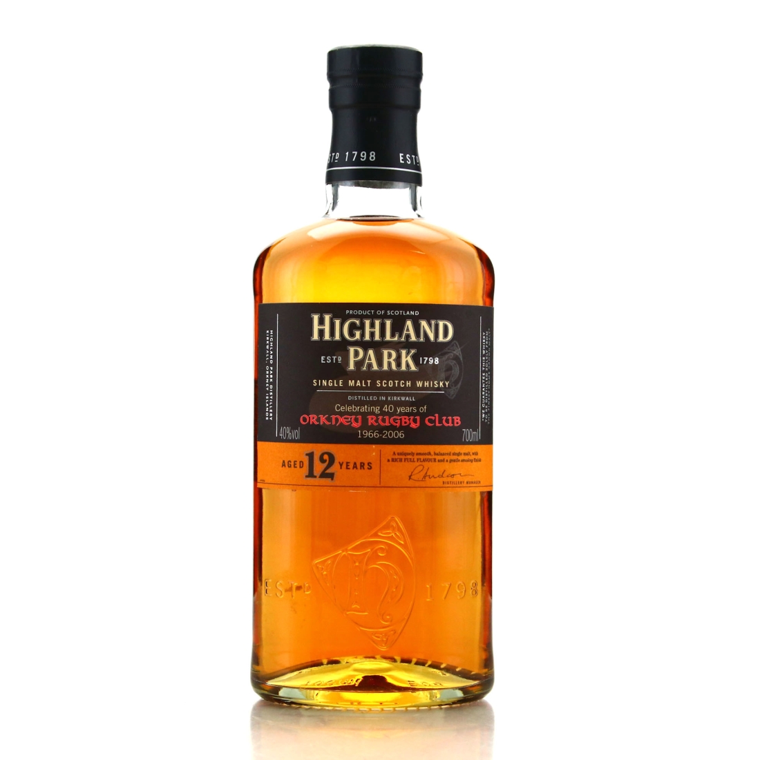 Highland Park 12 Year Old / 40 Years of Orkney Rugby Club
