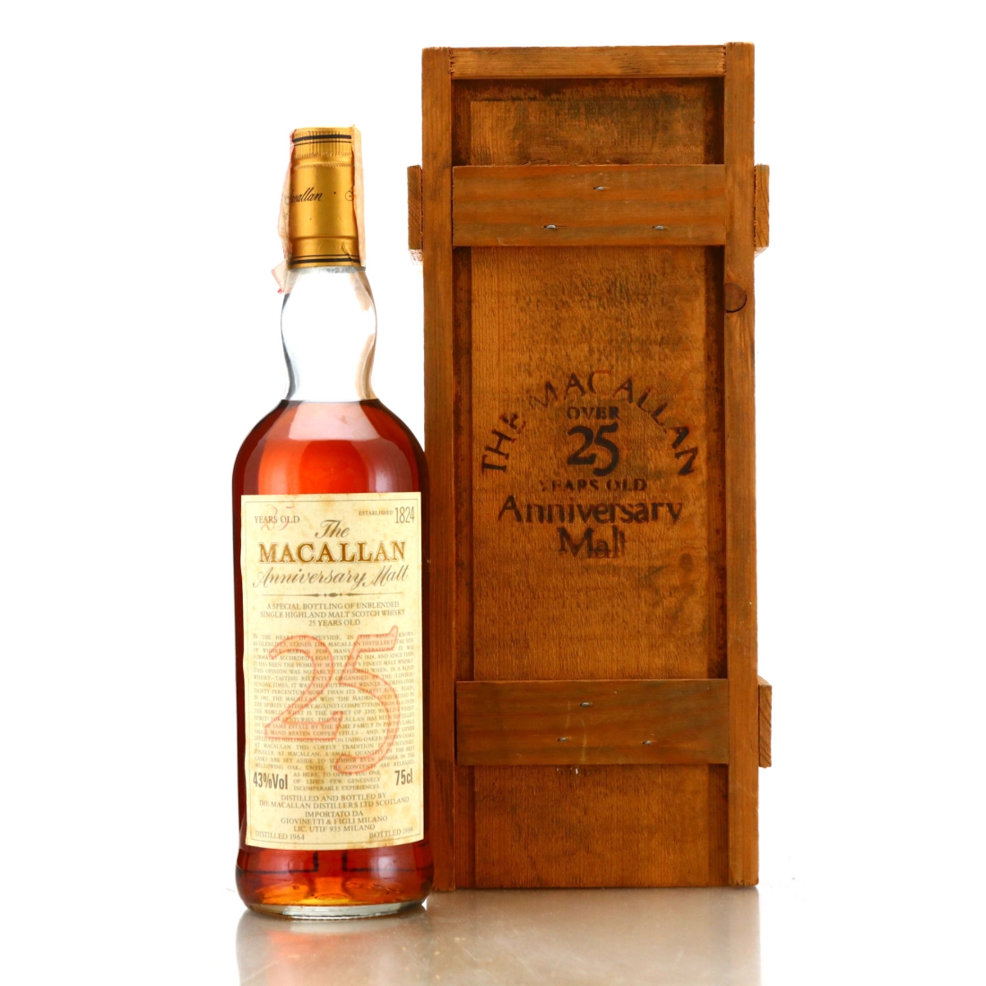 Macallan 1964 Anniversary Malt 25 Year Old / Giovinetti Import