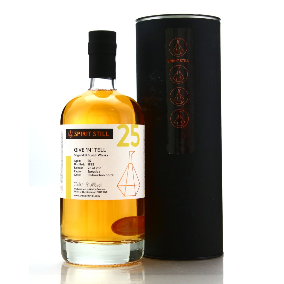 Glenlivet 'Give N Tell' 1992 Spirit Still 25 Year Old