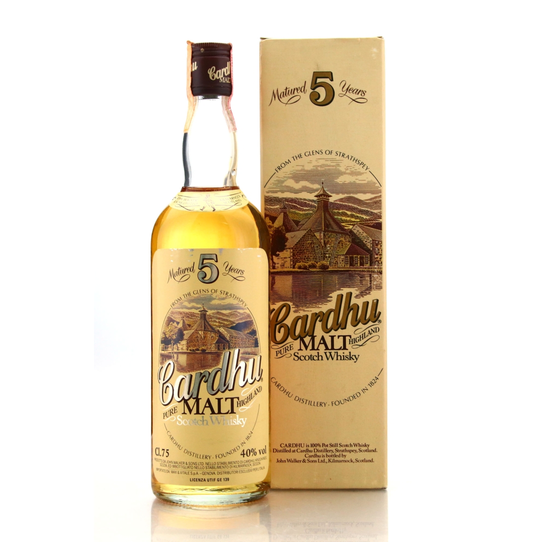 Cardhu 5 Year Old John Walker and Sons 1980s / Wax & Vitale Import