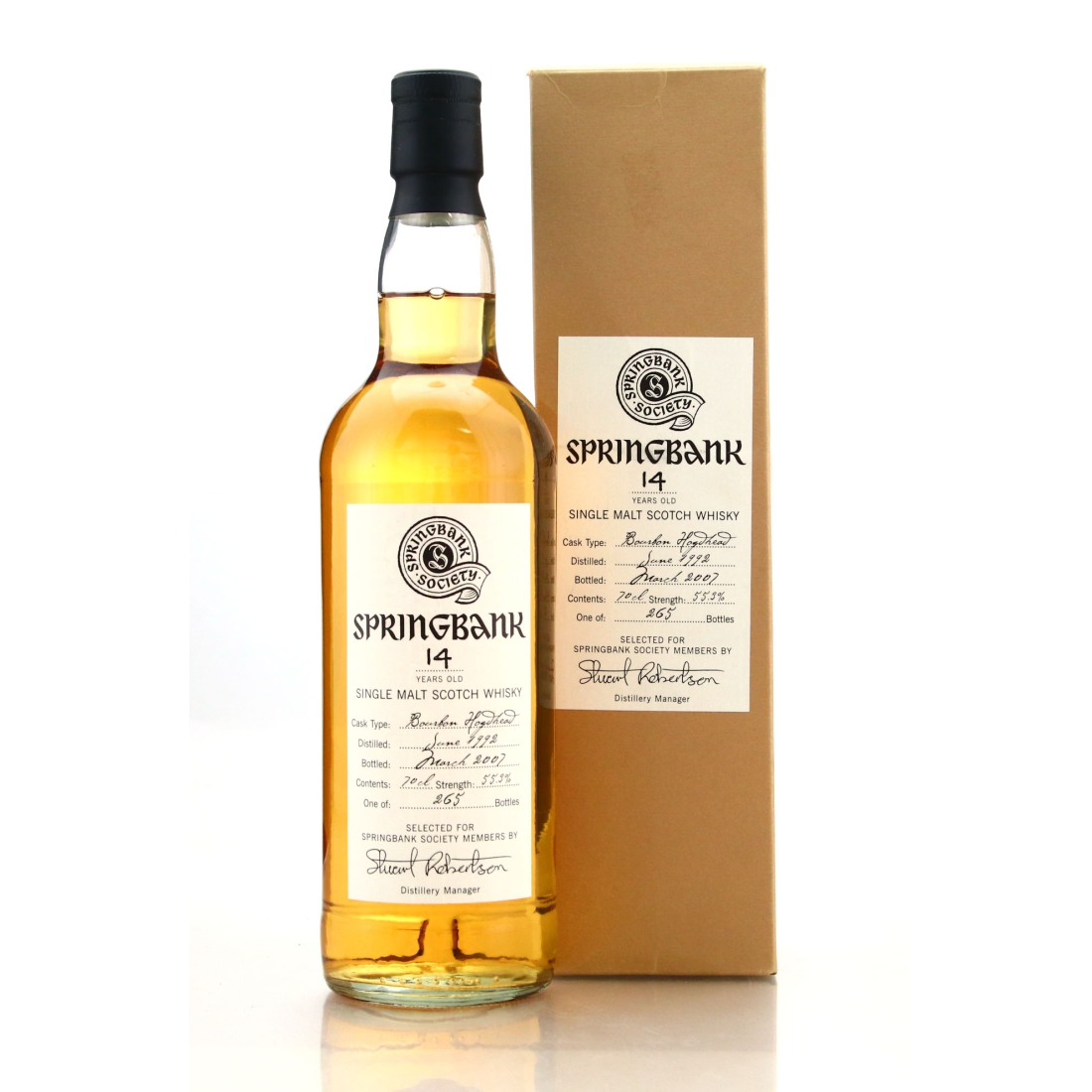 Springbank 1992 Springbank Society 14 Year Old / Bourbon Hogshead