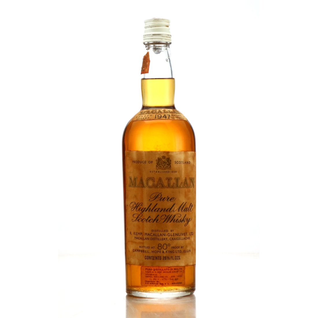 Macallan 1947 Campbell, Hope and King 80 Proof / Rinaldi Import​​​​​​​