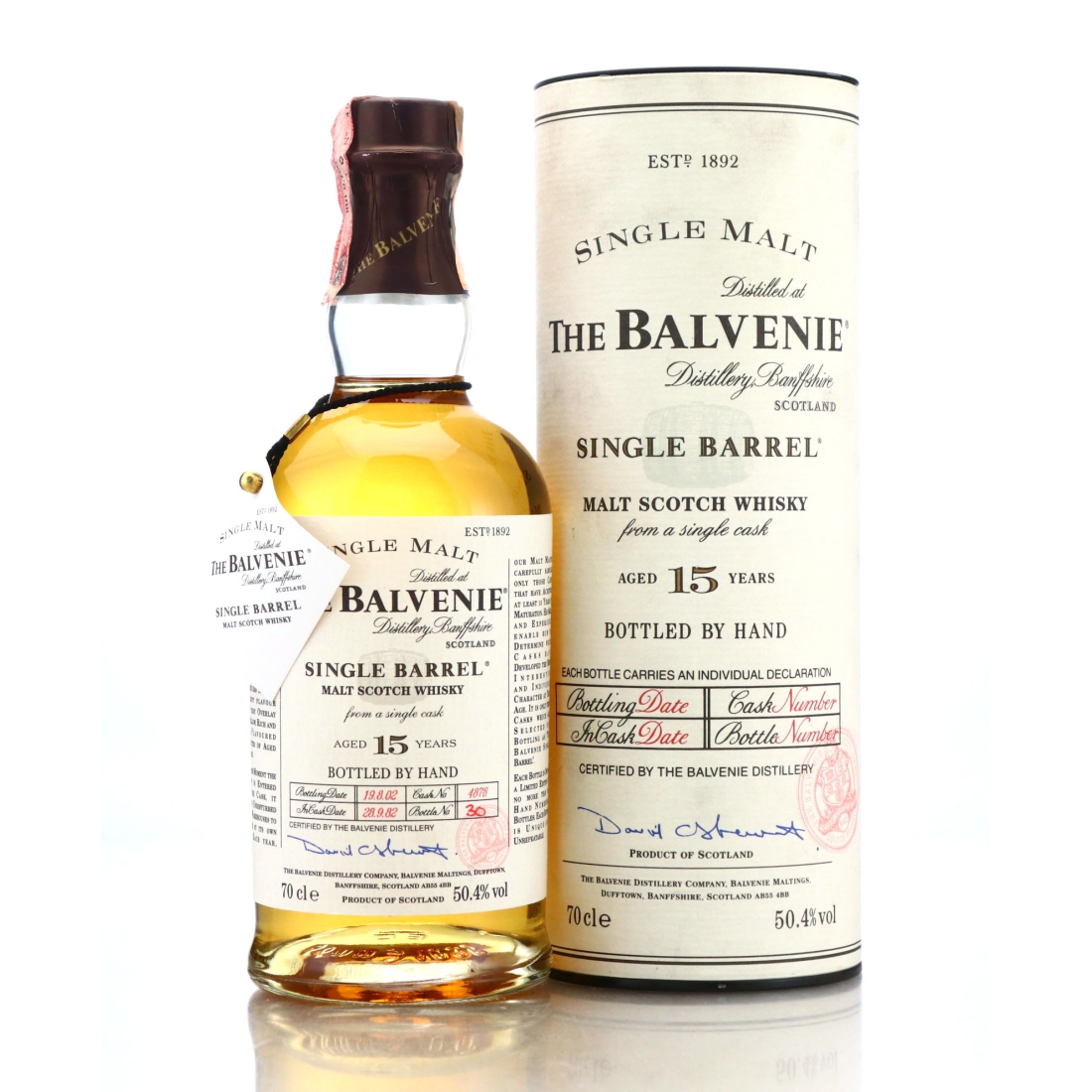 Balvenie 1982 Single Barrel 15 Year Old #4878