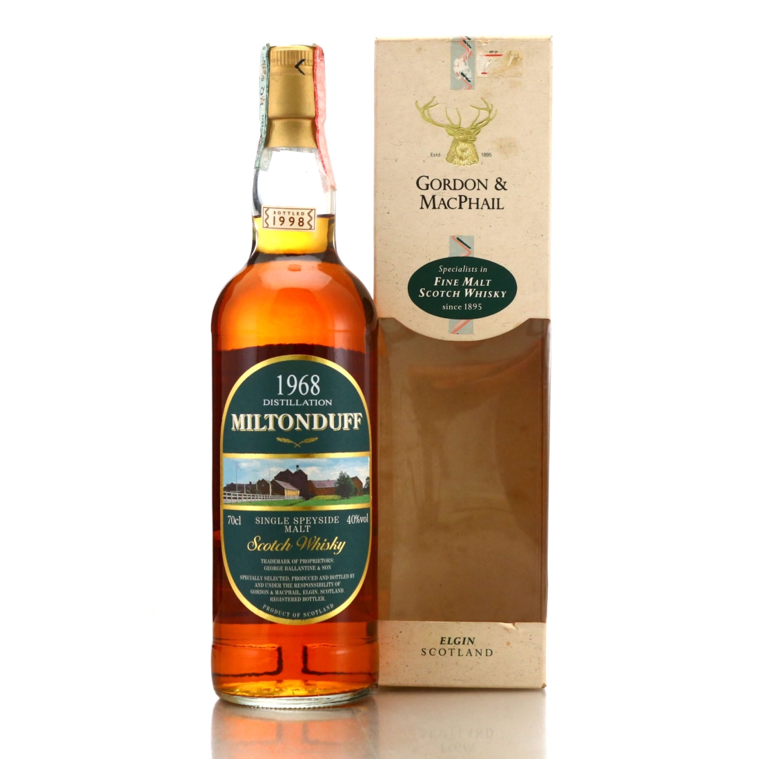Miltonduff 1968 Gordon and MacPhail bottled 1998
