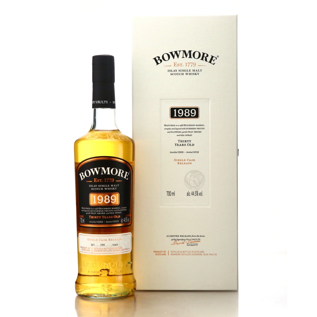 Bowmore 1989 Single Bourbon Cask 30 Year Old / Japan
