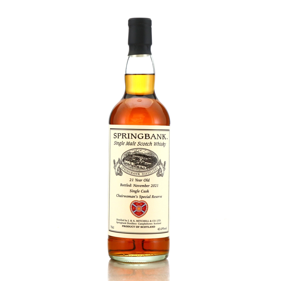 Springbank 21 Year Old Private Cask / Hearts FC Chairwoman's Special Reserve