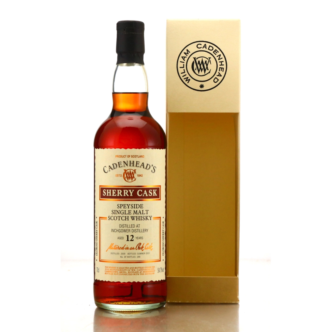 Inchgower 2009 Cadenhead's 12 Year Old Sherry Cask