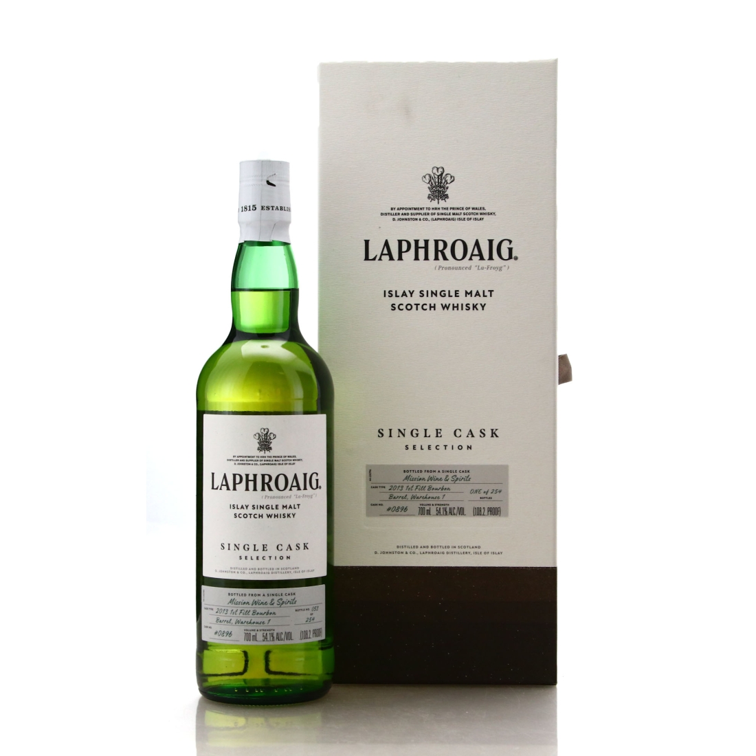 Laphroaig 2013 Single Bourbon Cask #0896 / Mission Wine and Spirits