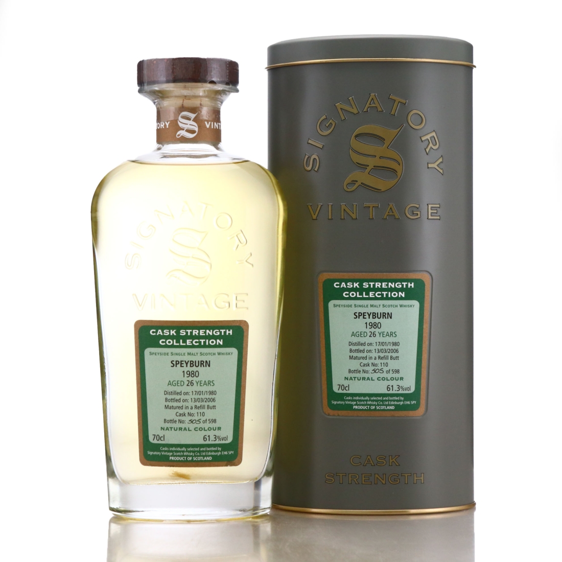 Speyburn 1980 Signatory Vintage 26 Year Old Cask Strength