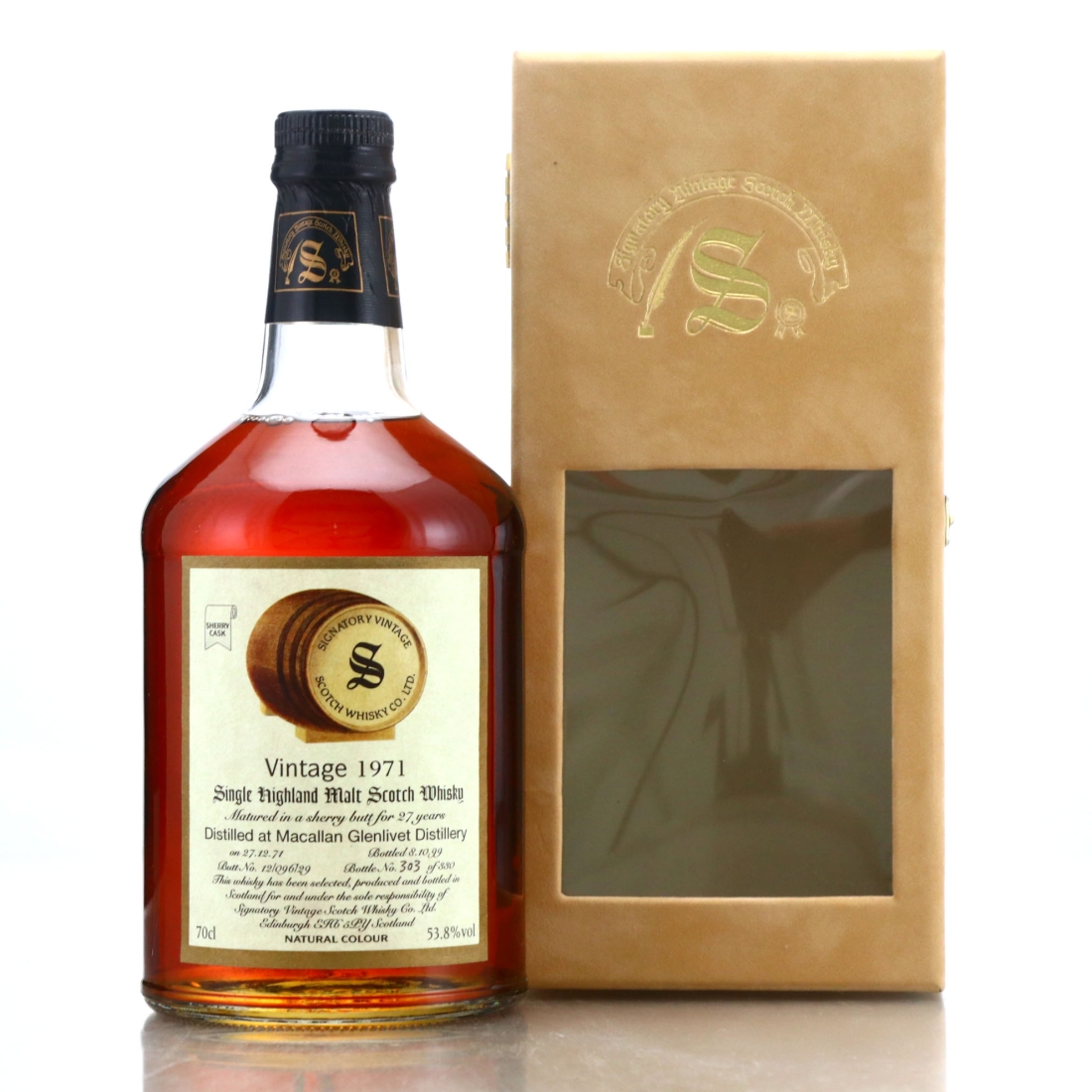 Macallan 1971 Signatory Vintage 27 Year Old Sherry Cask